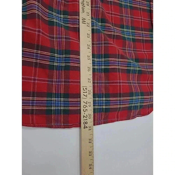 Ralph Lauren Red Plaid Button Down Shirt Men's XL 100% Cotton - Picture 7 of 7